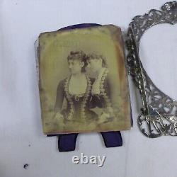 1890's Victorian Sterling Silver Ornate English Picture Frame Renaissance Style