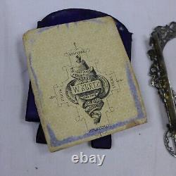 1890's Victorian Sterling Silver Ornate English Picture Frame Renaissance Style