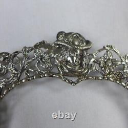 1890's Victorian Sterling Silver Ornate English Picture Frame Renaissance Style