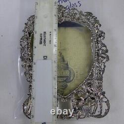 1890's Victorian Sterling Silver Ornate English Picture Frame Renaissance Style