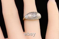 1.50Ct Created Diamonds Victorian Vintage Style Wedding Ring 925 Sterling Silver