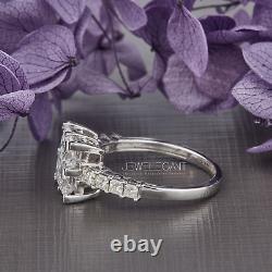 2.15 Cttw PRINCESS Moissanite Engraved PERSONALIZED Victorian Style Sparkle RING