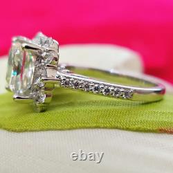 3.25 Ctw Princess Cut Victorian Style Bridal Set Engagement Ring Platinum Plated