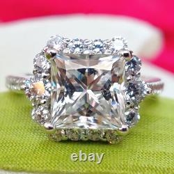 3.25 Ctw Princess Cut Victorian Style Bridal Set Engagement Ring Platinum Plated