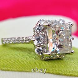 3.25 Ctw Princess Cut Victorian Style Bridal Set Engagement Ring Platinum Plated