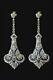 935 Argentium Silver Vintage Victorian Style Inspired Woman's Dangle Earrings