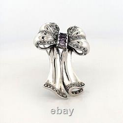 Amethyst Victorian Style Bow Brooch Sterling Silver Ari D Norman