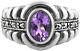 Amethyst And Marcasite Victorian Style Ring 925 Sterling Silver By Ari D Norman