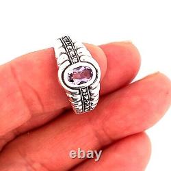 Amethyst and Marcasite Victorian Style Ring 925 Sterling Silver by Ari D Norman