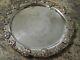 Amoral Victorian Sheffield Style Silver Grape Vintage Border Large Round Tray
