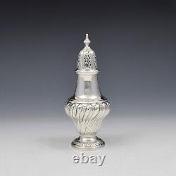 Antique Victorian Georgian Style Silver Sugar Caster 1890