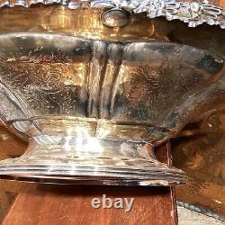 Antique Victorian Sheffield Style Silver Plate Brides Basket X 909-10 R Large