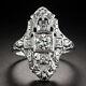 Antique Victorian Style 0.7ct Round Cut Cz Wedding Engagement Ring In 925 Silver