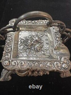 Antique Victorian Style Ashtray 6 trays 800 Silver