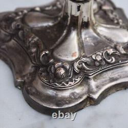 Antique Victorian Style Ornate English Five Arm Silver Plate Candelabra