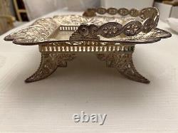 Antique Victorian Style Silver Plated Brides Basket
