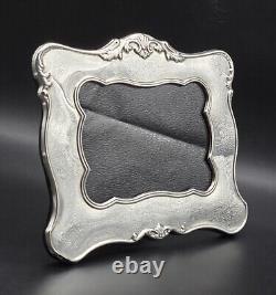 Antique Victorian Style Sterling Silver Floral Large Photograph Frame UK/c1940