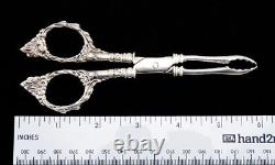Antique/Vintage c1940 Heavy Solid Sterling Silver Victorian Style Scissor Tongs