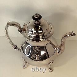 CRESCENT MFG Co. Silver Plated Lion Footed Victorian Style tea & coffee service