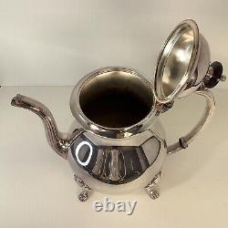 CRESCENT MFG Co. Silver Plated Lion Footed Victorian Style tea & coffee service