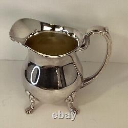 CRESCENT MFG Co. Silver Plated Lion Footed Victorian Style tea & coffee service