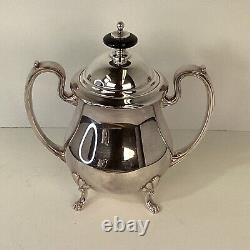 CRESCENT MFG Co. Silver Plated Lion Footed Victorian Style tea & coffee service