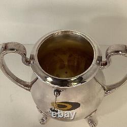 CRESCENT MFG Co. Silver Plated Lion Footed Victorian Style tea & coffee service