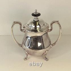 CRESCENT MFG Co. Silver Plated Lion Footed Victorian Style tea & coffee service