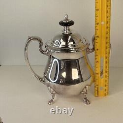 CRESCENT MFG Co. Silver Plated Lion Footed Victorian Style tea & coffee service