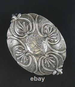 Charming Victorian English Sterling Silver 1600s Style Rose Water Dish Bowl