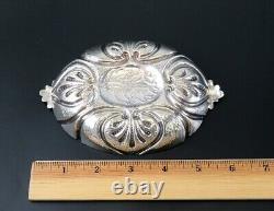 Charming Victorian English Sterling Silver 1600s Style Rose Water Dish Bowl