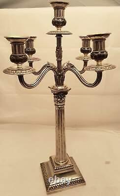 Five-Light German Silver Victorian Style / Shabbos Candelabra