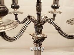 Five-Light German Silver Victorian Style / Shabbos Candelabra