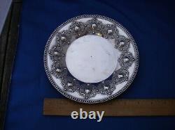Good ENGLISH STERLING Victorian Persian Style SMALL PLATE-Robert Hennell 1870-71