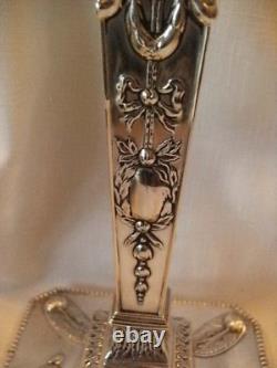 Heavy English Silver Victorian Candlestick(1901)Adams Style