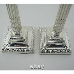 Impressive Pair of Georgian Style Victorian Silver Plated Candlesticks