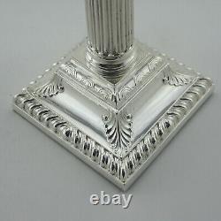 Impressive Pair of Georgian Style Victorian Silver Plated Candlesticks