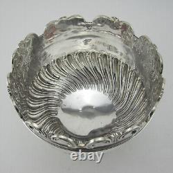 Late Victorian Monteith Style Silver Rose Bowl