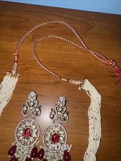 Long Maala With Sugar Beads And Kundan Victorian Style Super Premium Design