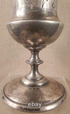 Middletown silver plate figural goblet vase chalice cherub puttie angel antique