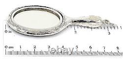 Mirror Pendant Victorian Style 925 Sterling Silver English Hallmarks