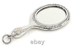 Mirror Pendant Victorian Style 925 Sterling Silver English Hallmarks