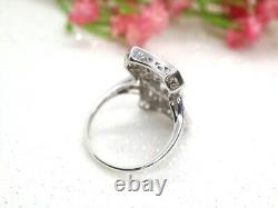 Neo-Victorian Classic Style White Cubic Zirconia In 935 Argentium Silver Ring