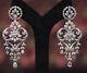 Red Carpet Victorian Style Statement Earrings With White Cz In 935 Silver