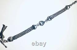 STERLING SILVER Victorian style Albertine Tassel Bracelet Christmas Gift boxed