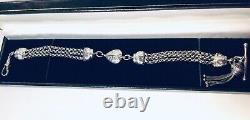 STERLING SILVER Victorian style Albertine Tassel Bracelet Christmas Gift boxed