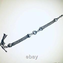 STERLING SILVER Victorian style Albertine Tassel Bracelet Valentines Day Gift