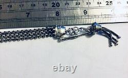 STERLING SILVER Victorian style Albertine Tassel Bracelet Valentines Day Gift