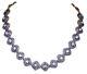 Sapphire Polkies Studded Victorian Style Necklace In. 925 Silver Sn1043