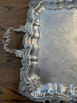 Sheridan Vintage Large Silver Plated Victorian Style Serving platter tray